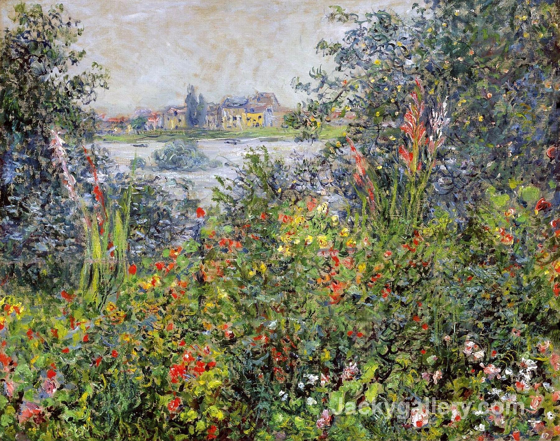 Flowers at Vetheuil by Claude Monet paintings reproduction